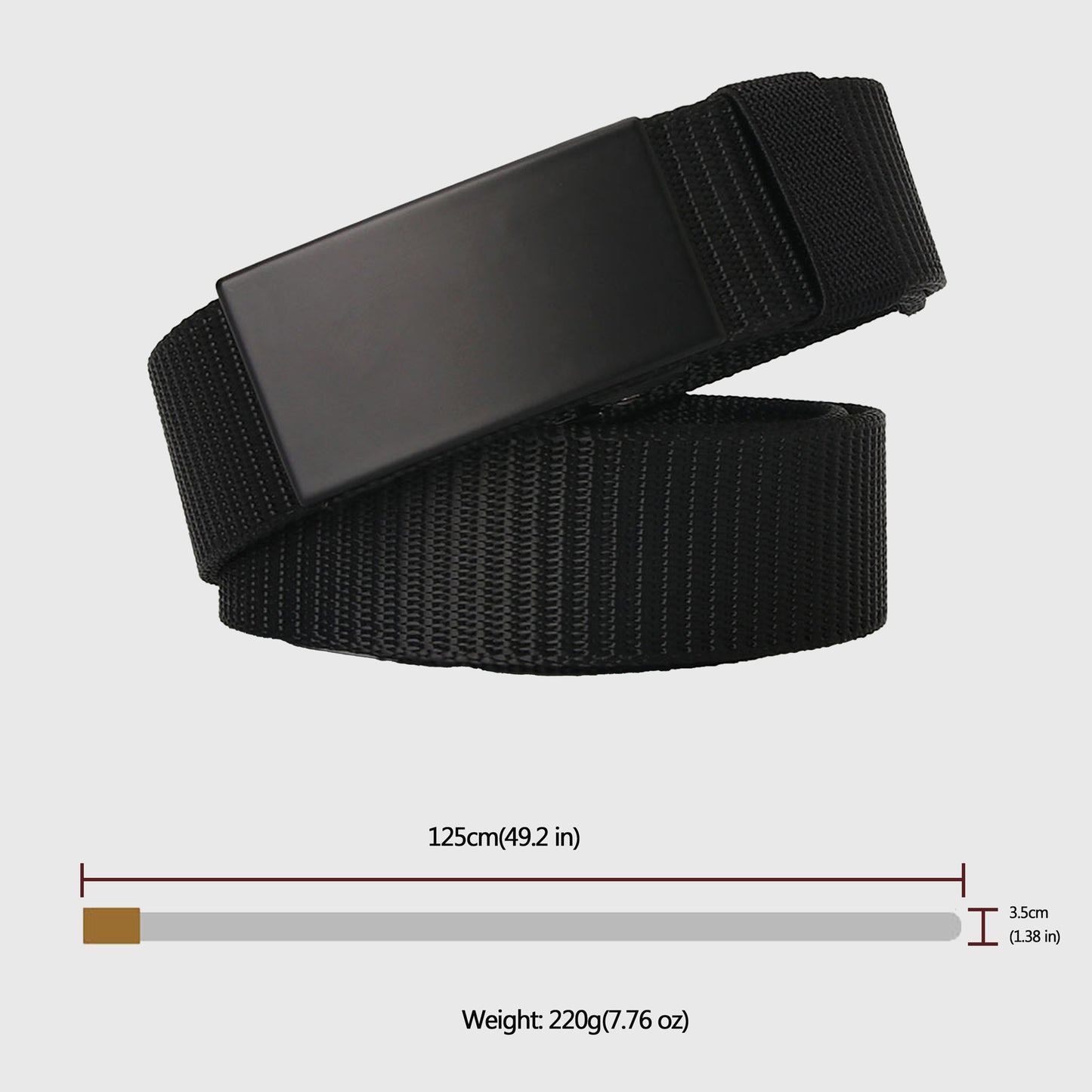 Nylon Belt with Black Metal Buckle