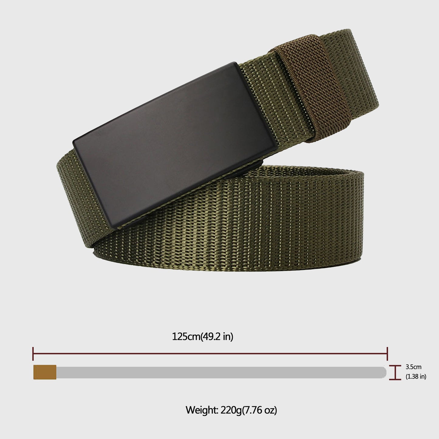 Nylon Belt with Black Metal Buckle