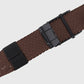 Striped Nylon Belt with Textured Buckle