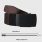 Striped Nylon Belt with Textured Buckle