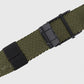 Striped Nylon Belt with Textured Buckle