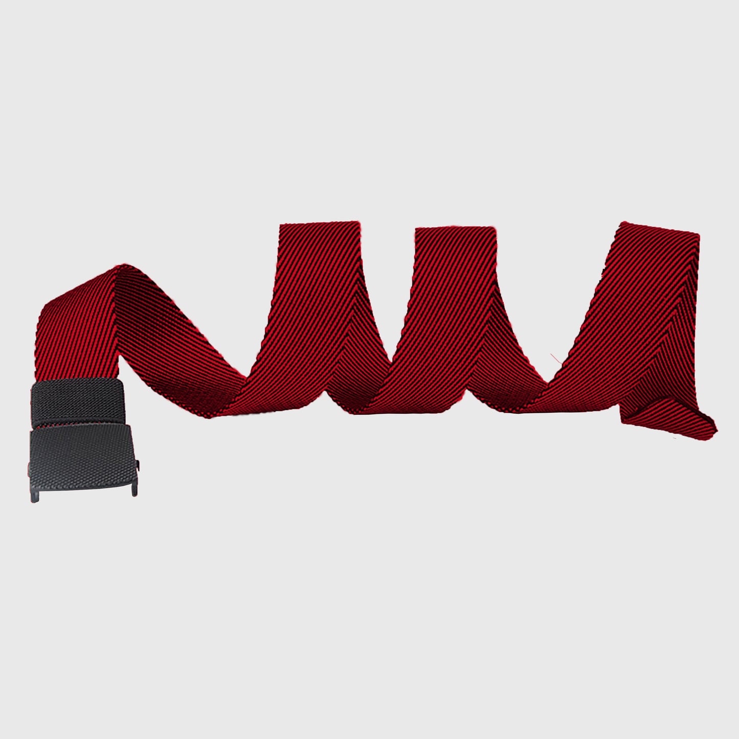 Striped Nylon Belt with Textured Buckle