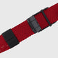 Striped Nylon Belt with Textured Buckle