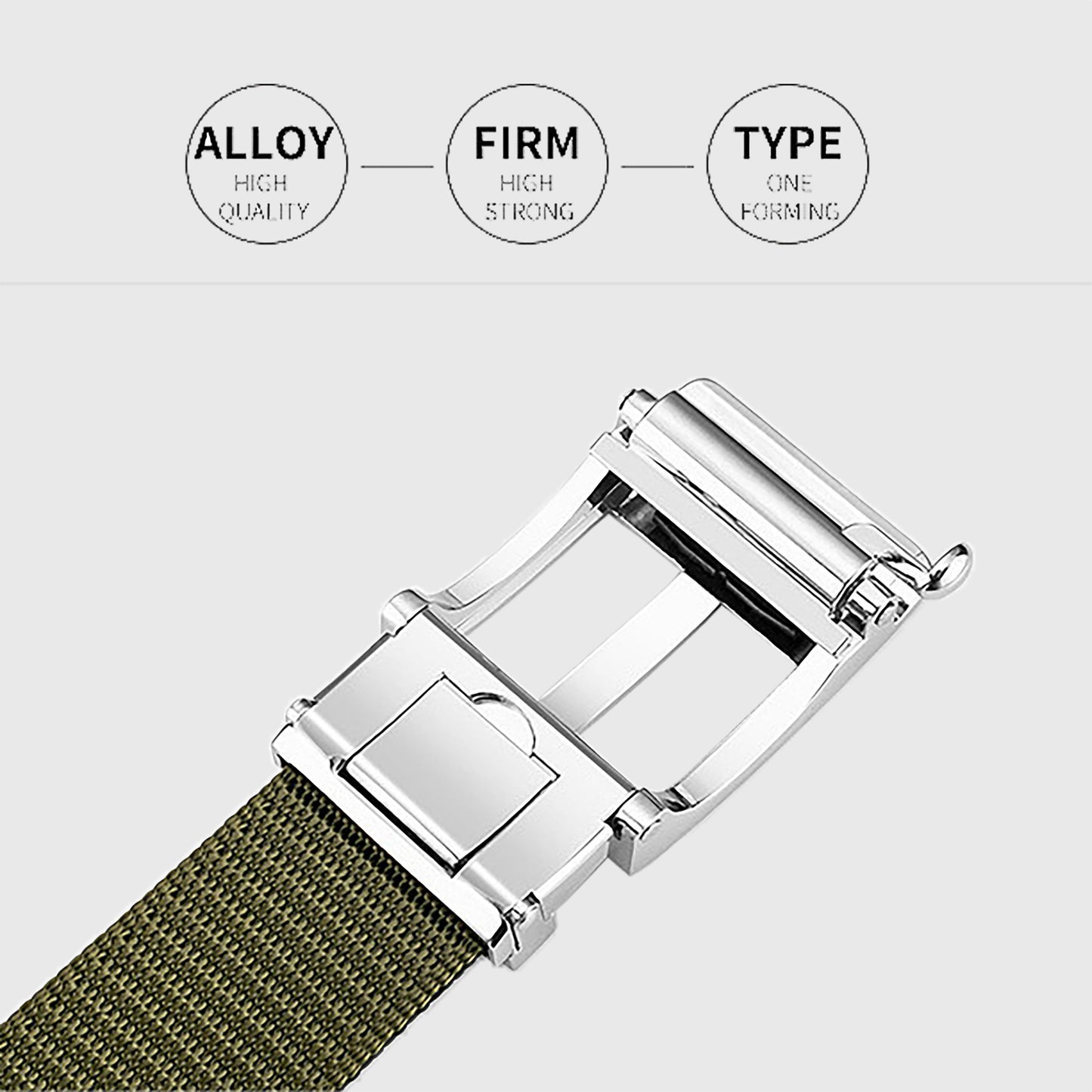 Nylon Belt with Zinc Alloy Automatic Buckle