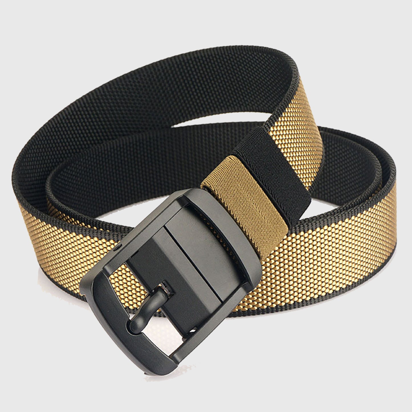 Reversible 2-Color Nylon Waist Belt with Zinc Alloy Buckle