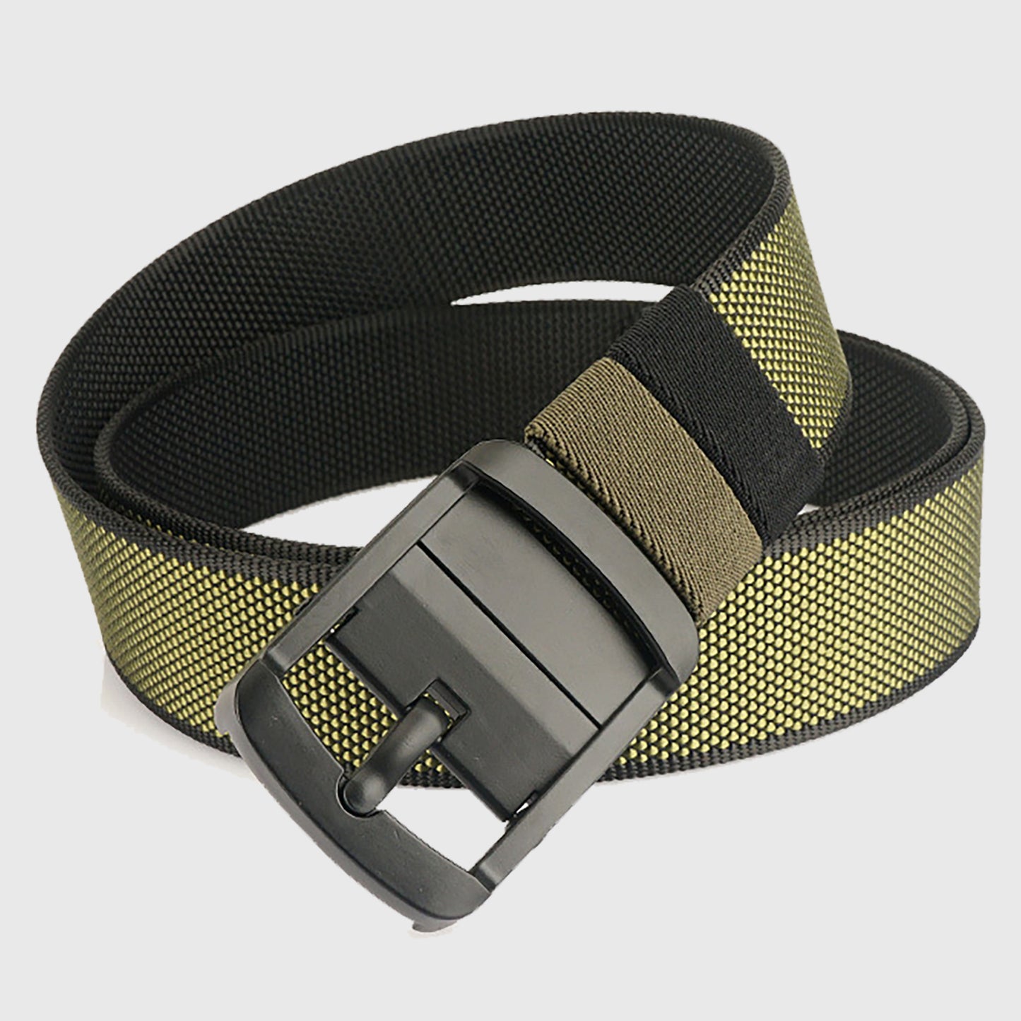 Reversible 2-Color Nylon Waist Belt with Zinc Alloy Buckle