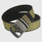 Reversible 2-Color Nylon Waist Belt with Zinc Alloy Buckle
