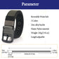 Reversible 2-Color Nylon Waist Belt with Zinc Alloy Buckle