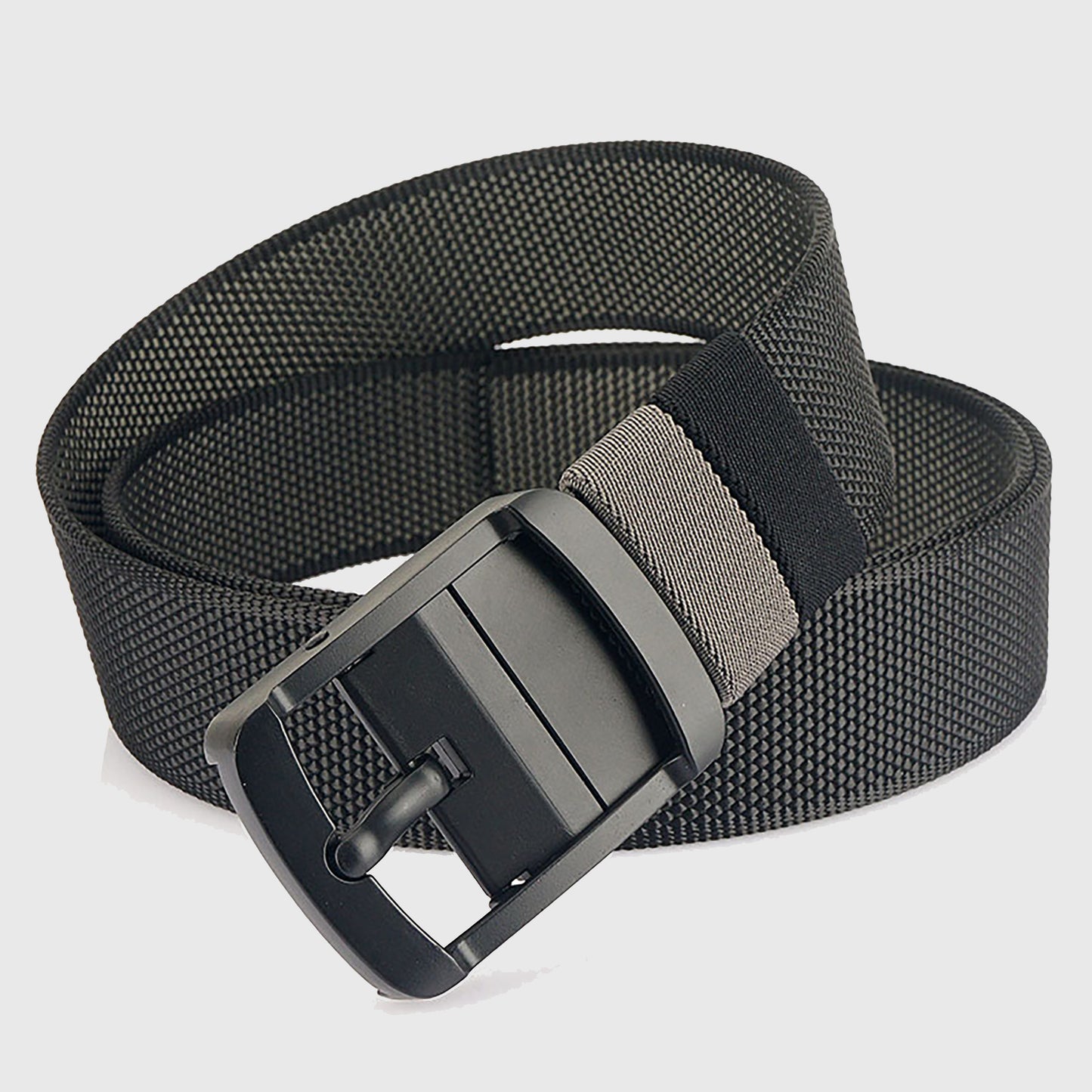 Reversible 2-Color Nylon Waist Belt with Zinc Alloy Buckle