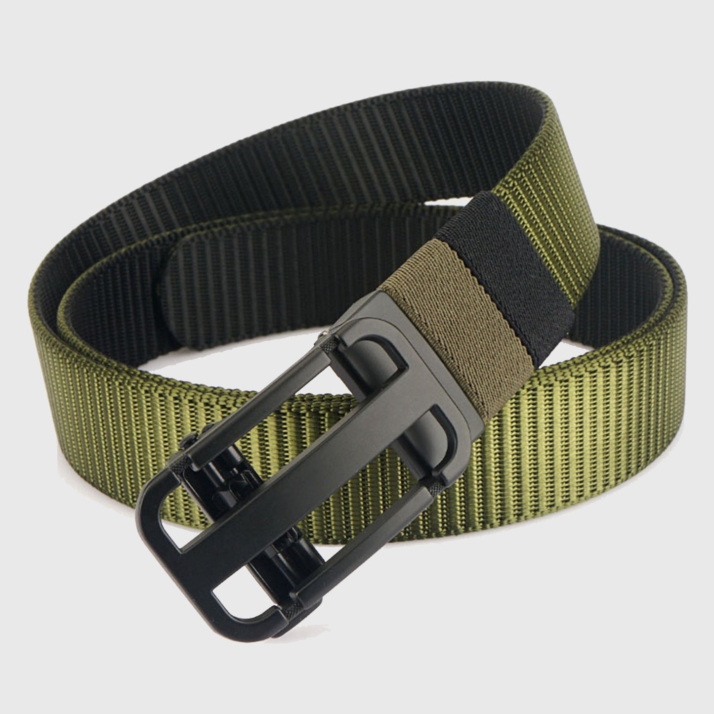 Elastic Nylon Waist Belt with Zinc Alloy Adjustable Buckle