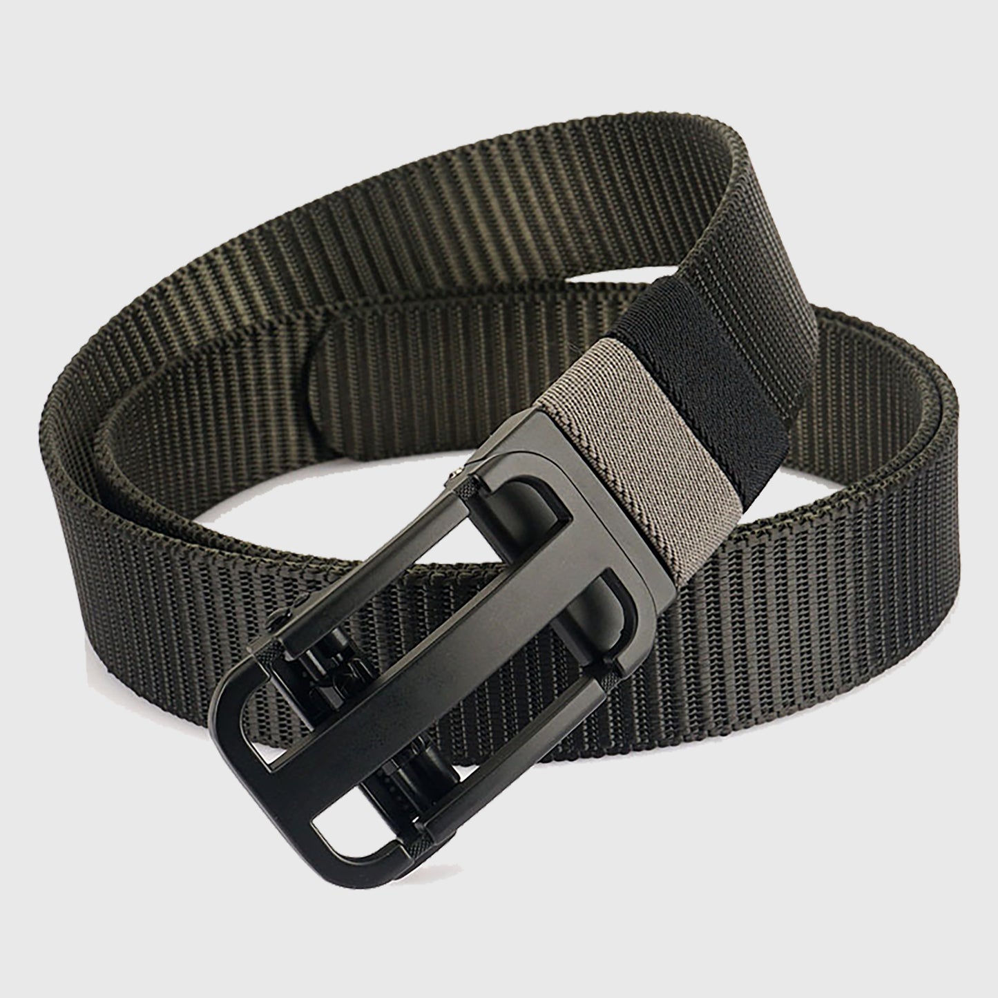 Elastic Nylon Waist Belt with Zinc Alloy Adjustable Buckle