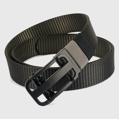 Elastic Nylon Waist Belt with Zinc Alloy Adjustable Buckle