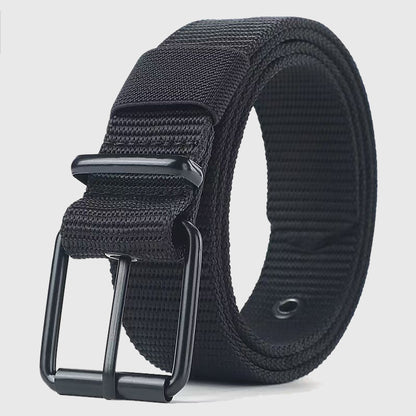 Nylon Waist Belt with Multiple Holes & Black Buckle