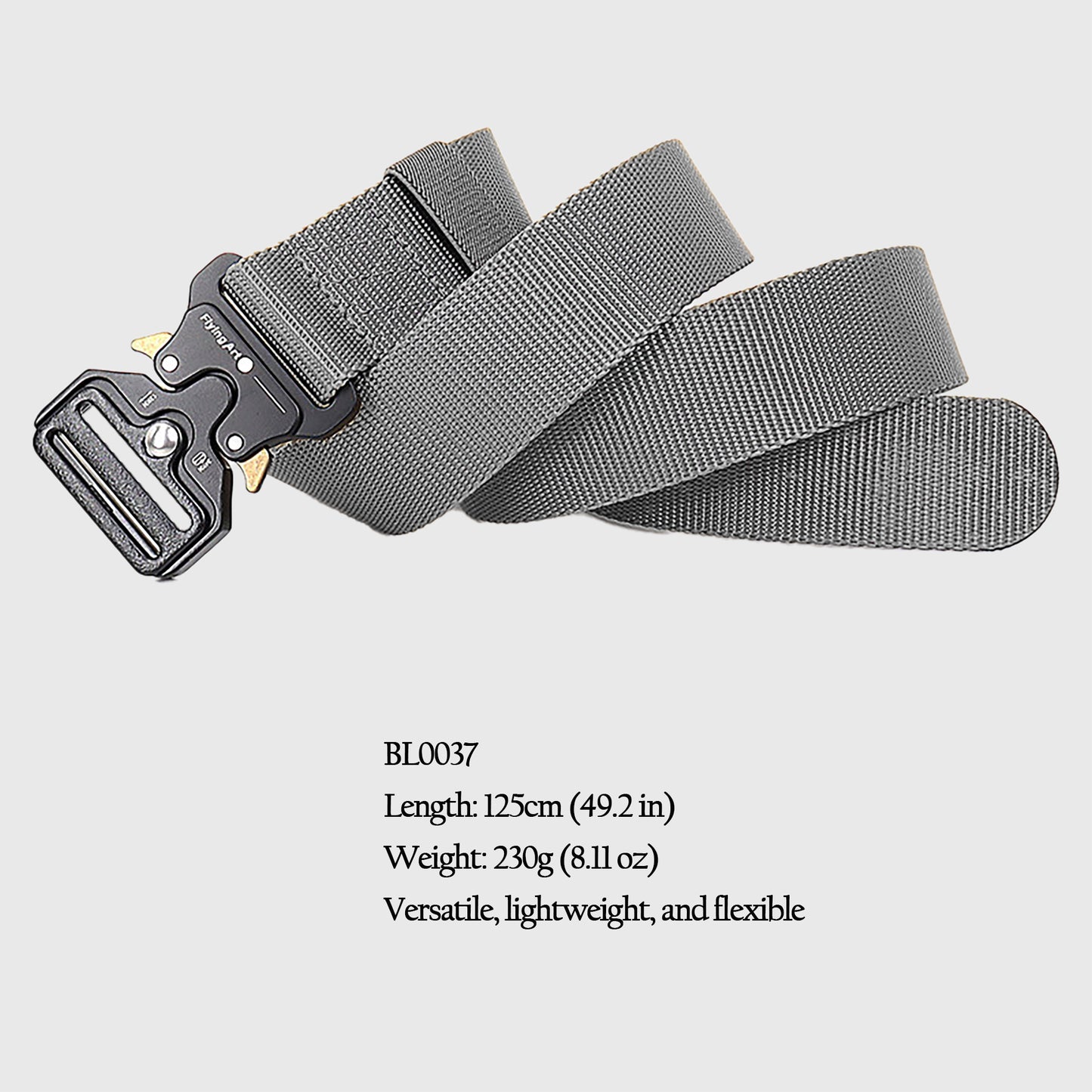 Tactical Nylon Waist Belt with Quick-Release Metal Buckle