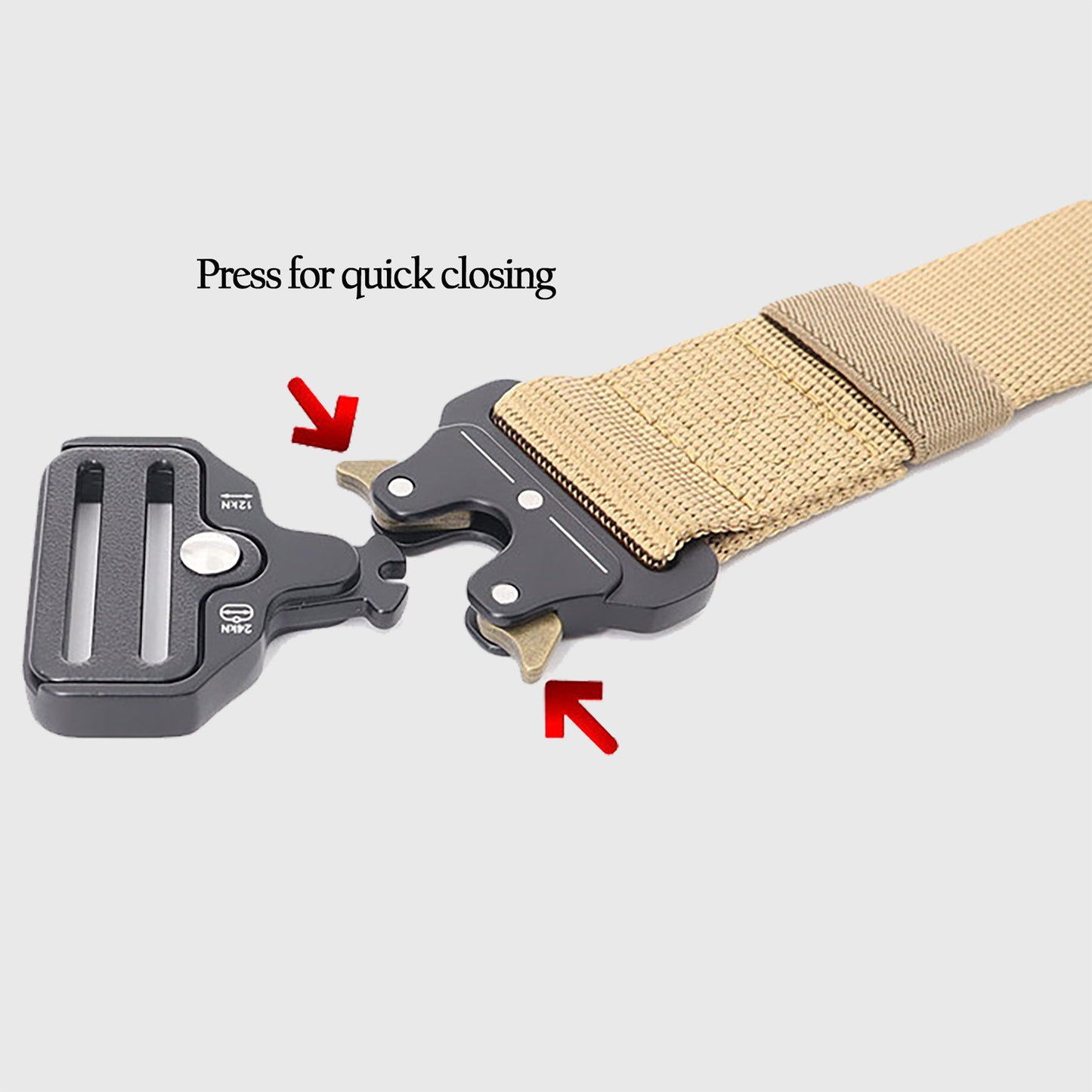 Tactical Nylon Waist Belt with Quick-Release Metal Buckle