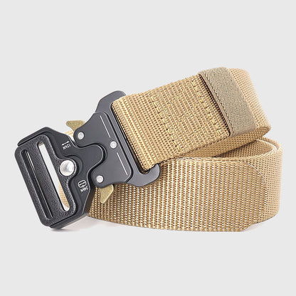 Tactical Nylon Waist Belt with Quick-Release Metal Buckle