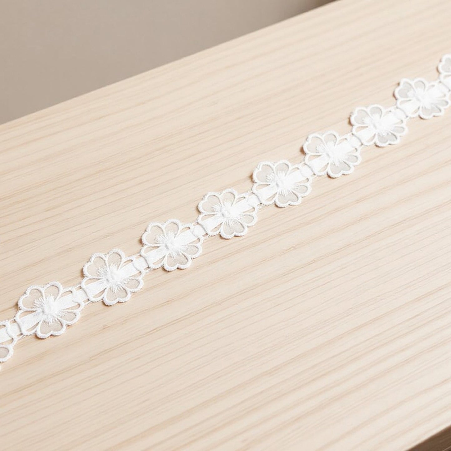 Floral Lace Belt with Ribbon Tie and Delicate Sheer Embroidered Detailing 47in