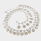 Layered Coin Charm Chain Belt with Adjustable Fit and Textured Detailing 43.5x1.5in