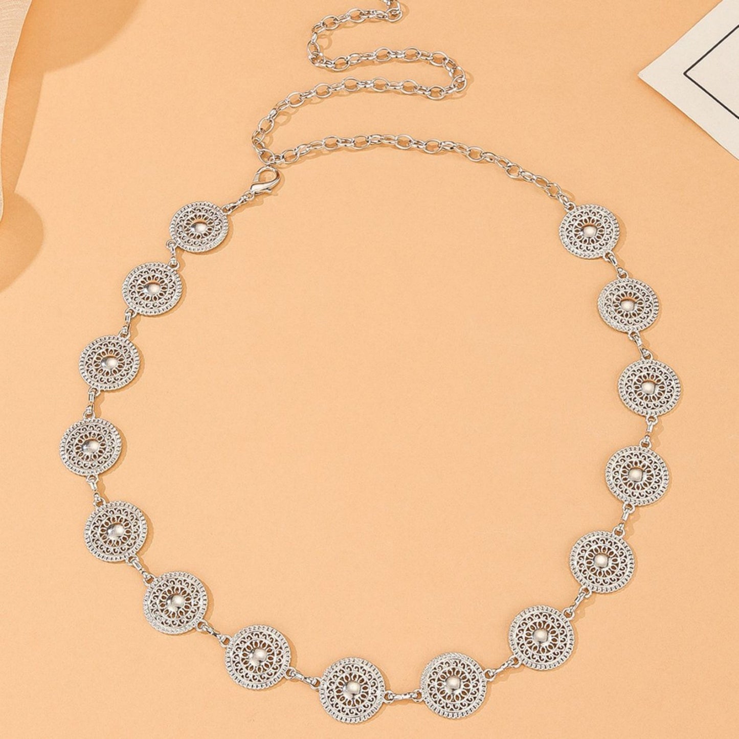 Round Disc Chain Belt with Adjustable Link Closure 41.5x1in