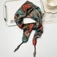Scarf Belt with Intricate Pattern and Side Knot Detail 45.5x12.5in