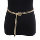 Chain Belt with Buckle Detail and Long Drop Accent 41.5x0.6in