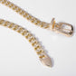 Chain Belt with Buckle Detail and Long Drop Accent 41.5x0.6in