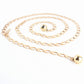 Chain Belt with Oval Link Design and Hanging Ball Accents 49x0.4in