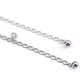 Chain Belt with Oval Link Design and Hanging Ball Accents 49x0.4in