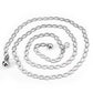 Chain Belt with Oval Link Design and Hanging Ball Accents 49x0.4in