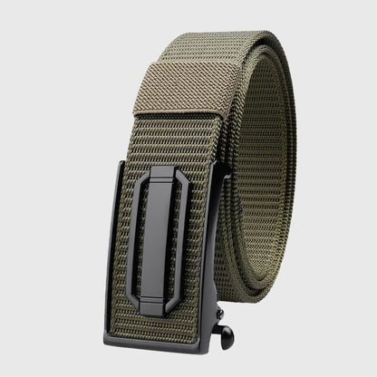 Nylon Tactical Belt with Zinc Alloy Automatic Buckle Heavy-Duty Outdoor & Casual Belt