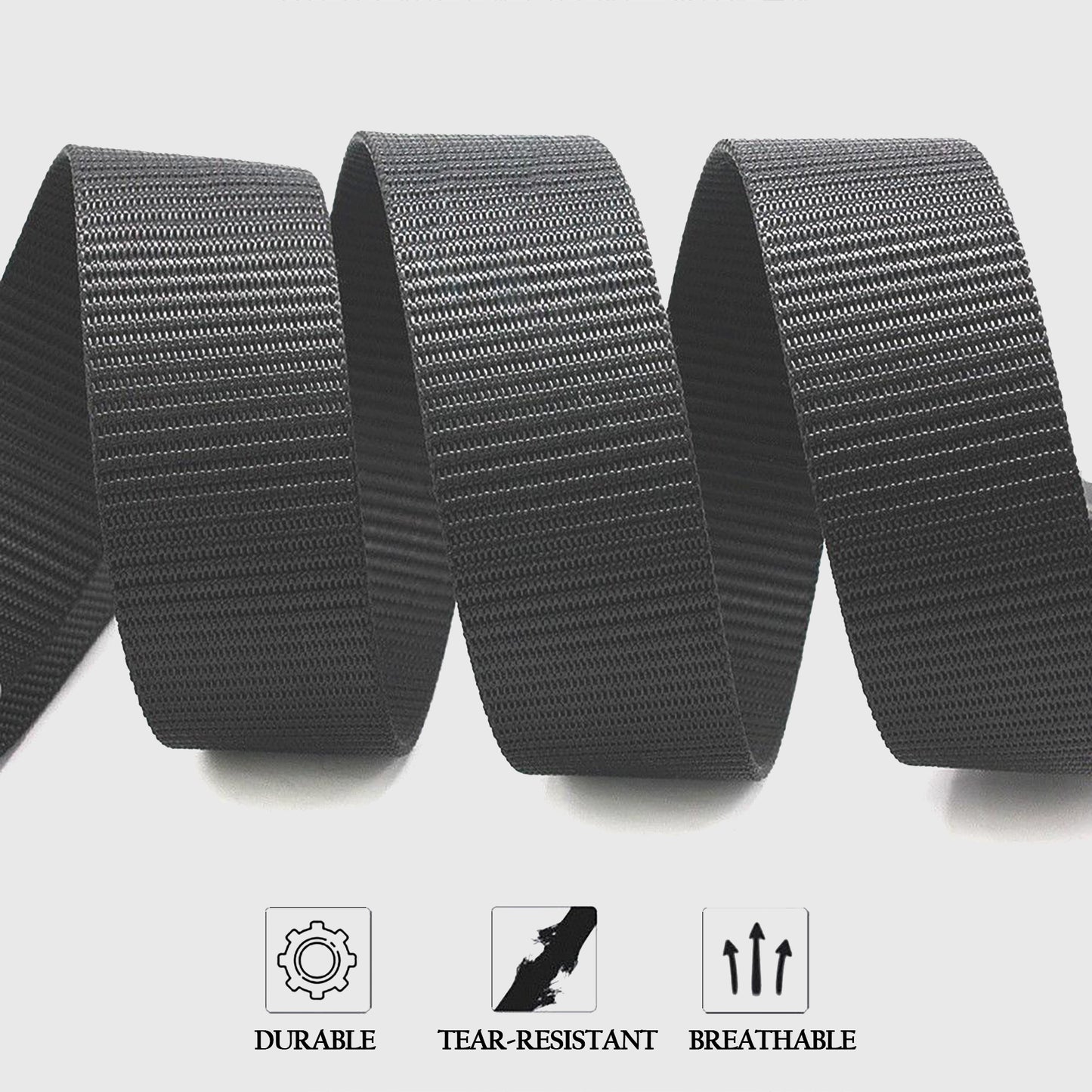 Nylon Tactical Belt with Metal Buckle Heavy-Duty Outdoor & Casual Belt