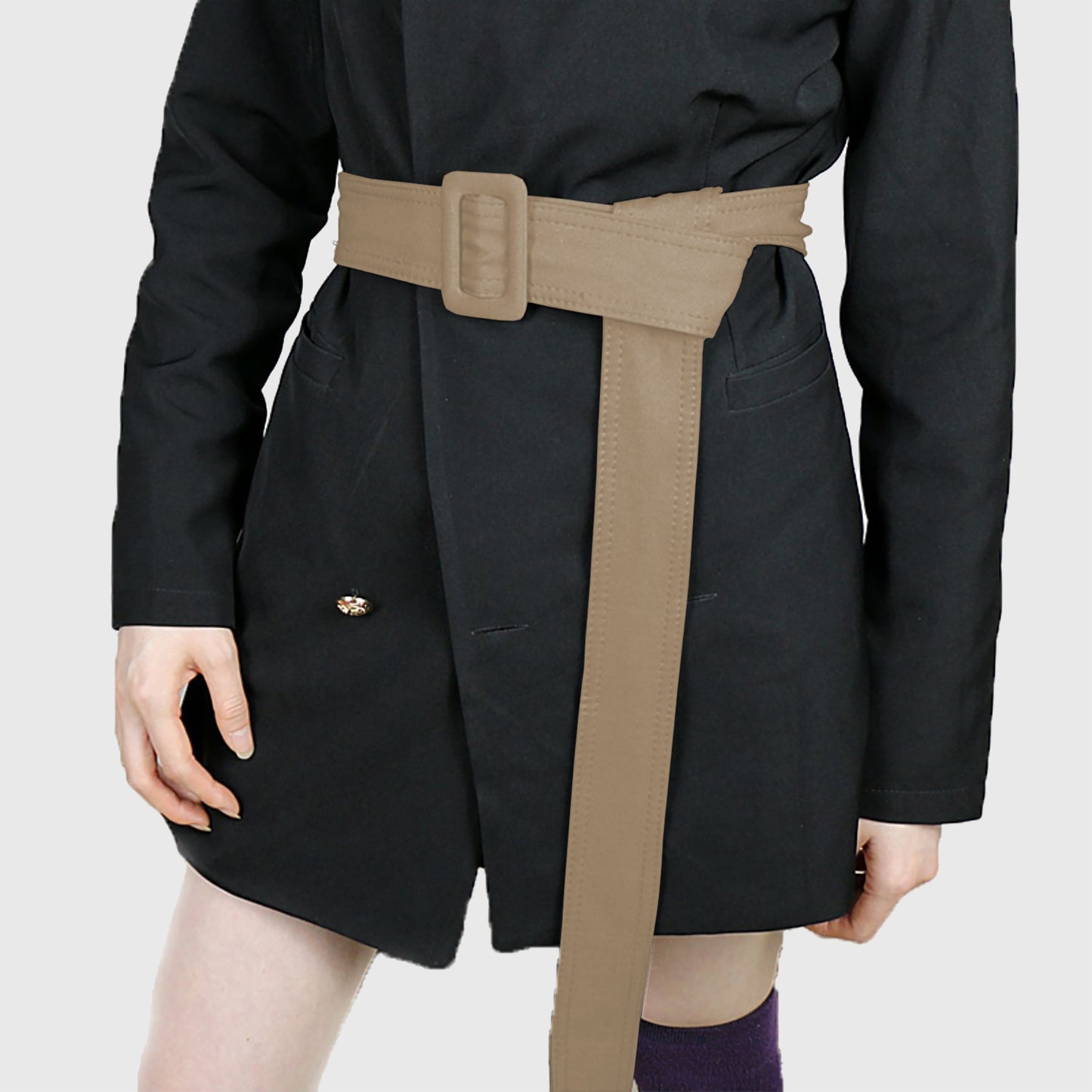 Wide Elastic Waist Belt Fashionable Cinch Belt for Dresses & Outfits