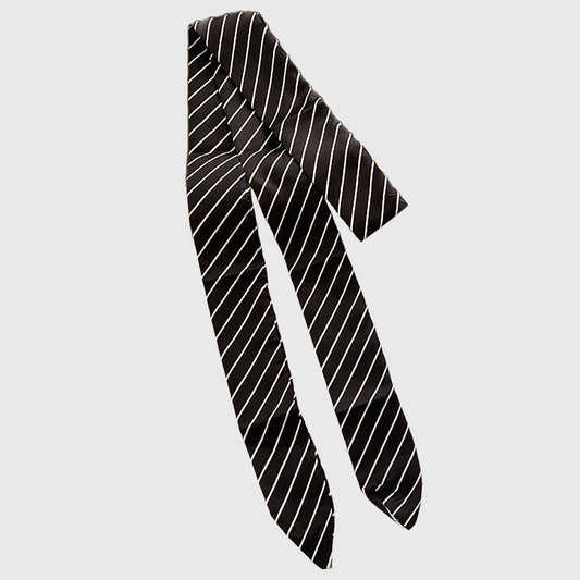 Black & White Striped Tie Belt Y2K Fashion Statement Belt