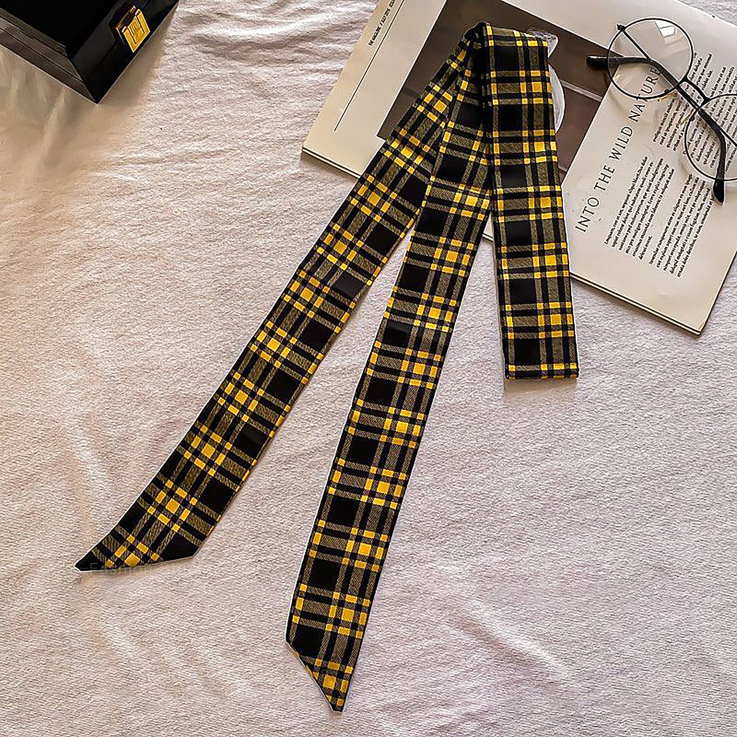 Black & White Striped Tie Belt Y2K Fashion Statement Belt