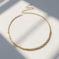 Twisted Leaf Pattern Metal Waist Belt with Adjustable Chain Closure 45.5in