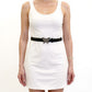 Butterfly Buckle Belt with Textured Strap and Metal Detailing 40.5x2 in