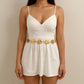 Multi-Chain Waist Belt with Geometric Disc Statement Design 45.5x2 in