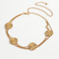 Multi-Chain Waist Belt with Geometric Disc Statement Design 45.5x2 in