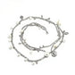 Layered Chain Belt with Pearl and Teardrop Charm Details 41.5 in