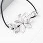 Floral Waist Belt with Sculpted Petal Design and Adjustable Elastic Band 45.5x0.6 in