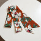 Floral Print Fabric Belt with Soft Tie Bow and Adjustable Wrap Design 75x2 in