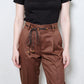 Braided Cord Waist Belt with Wooden Bead Accents and Adjustable Tie 67x1.7 in