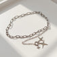 Chunky Link Chain Belt with Star Pendant and Adjustable Fit 44x0.8in