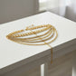 Multi-Layer Chain Belt with Mixed Link and Beaded Strand Details 25.5+13.7in