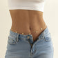 Double Layer Butterfly Chain Belt with Dainty Charms and Adjustable Fit 26.5+9.8in