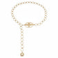 Circular Chain Belt with Interlocking Rings and Drop Pendant Detail 39.5+2.5in