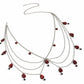 Multi-Layer Chain Belt with Teardrop Crystal Charms and Draped Chains 45.5x0.4in