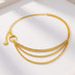 Layered Chain Belt with Crescent Moon and Sun Charms 45.5x0.8in