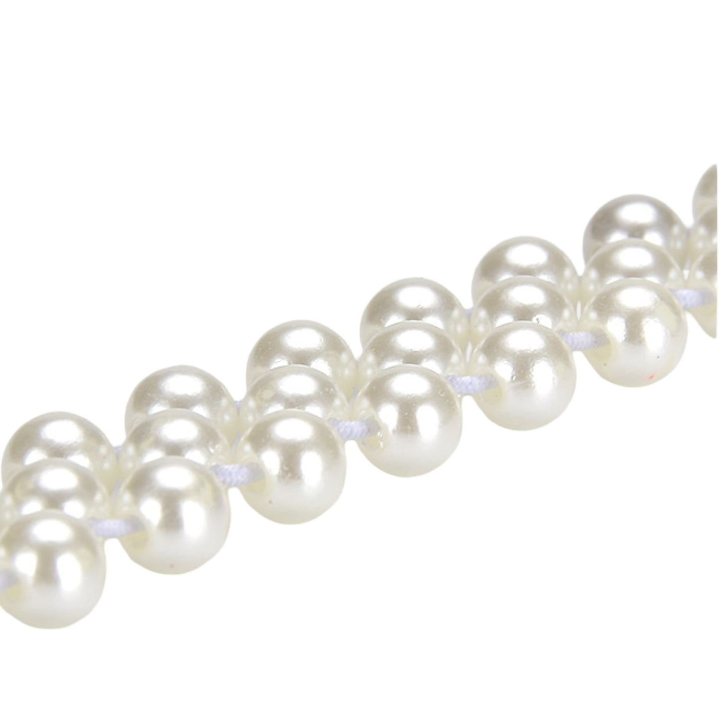 Womens Elastic Pearl Waist Belt with Stretch Fit Design