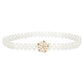 Womens Elastic Pearl Waist Belt with Stretch Fit Design